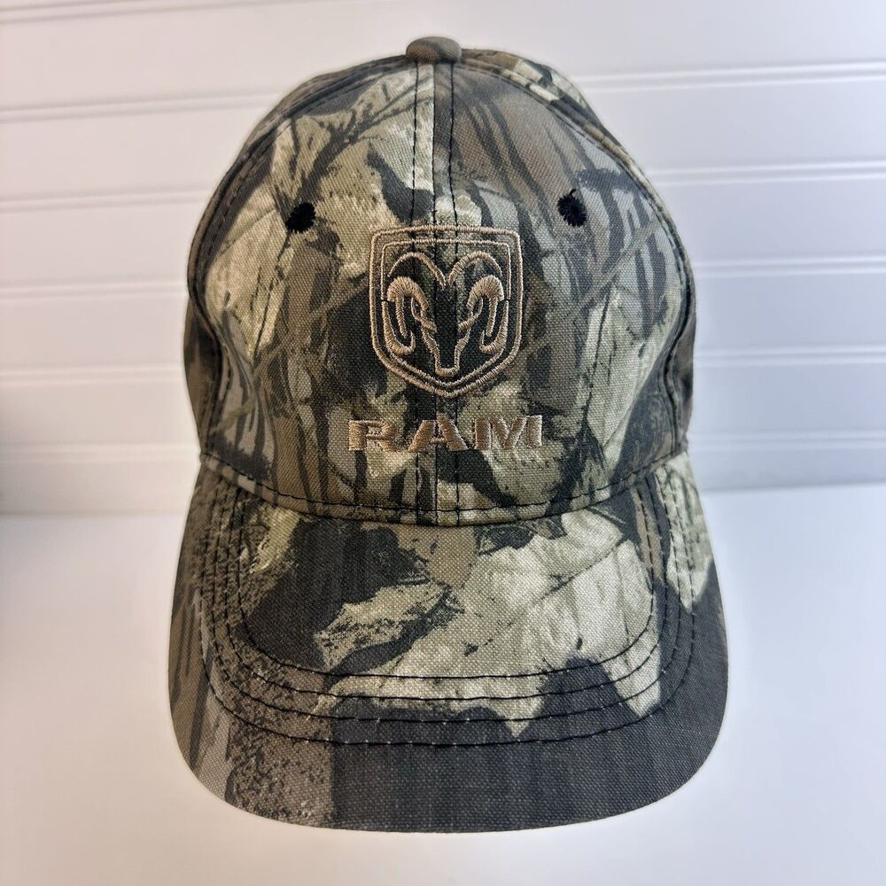 Camo Dodge Ram Truck Logo Cap Hat Adjustable Strapback Camouflage Beaman Center